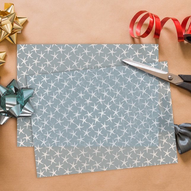 Blue Starfish Tropical Pattern Tissue Paper (Creator Uploaded)
