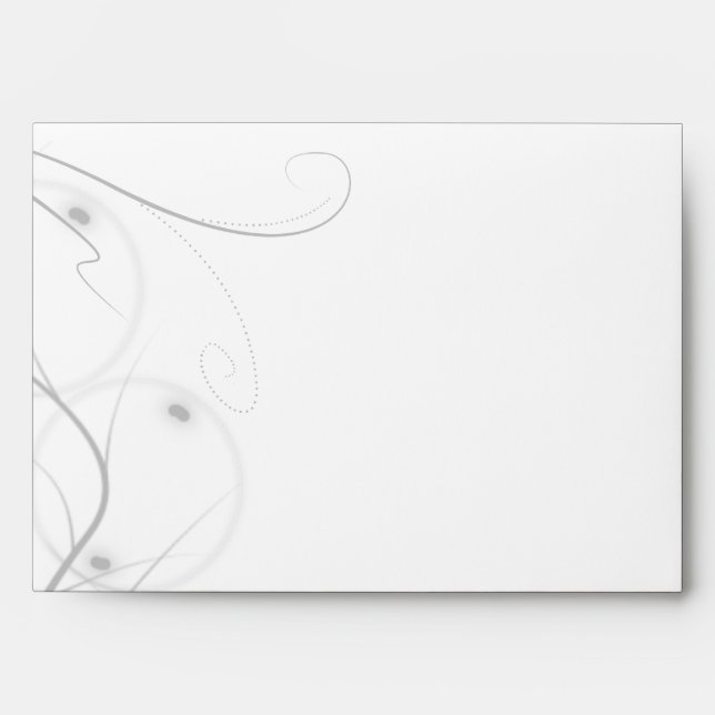 Blue starfish with Silver Coral Wedding Envelope (Front)