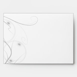 Blue starfish with Silver Coral Wedding Envelope