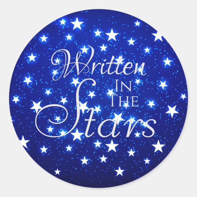 Blue Stargazer Classic Round Sticker (Front)