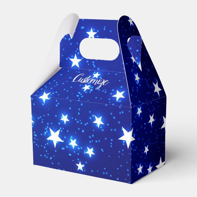Blue Stargazer Gable Favour Box (Front Side)
