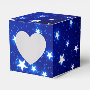 Blue Stargazer Heart Favour Box
