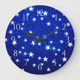 Blue Stargazer Large Clock