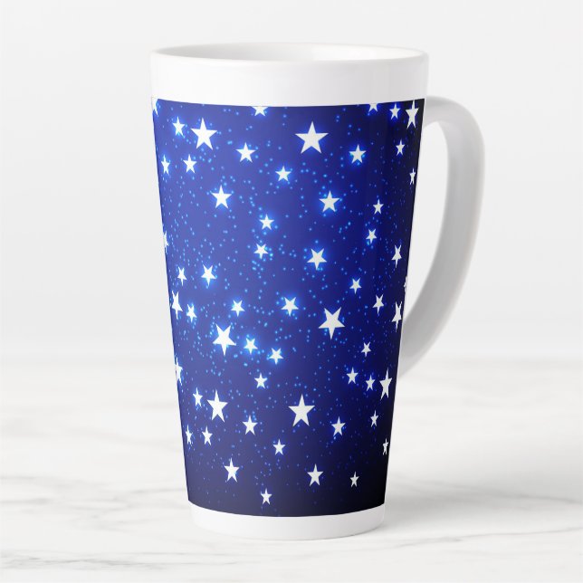 Blue Stargazer Latte Mug (Right Angle)