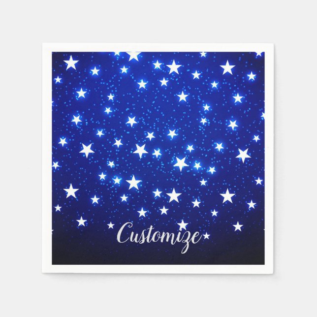 Blue Stargazer Napkin (Front)