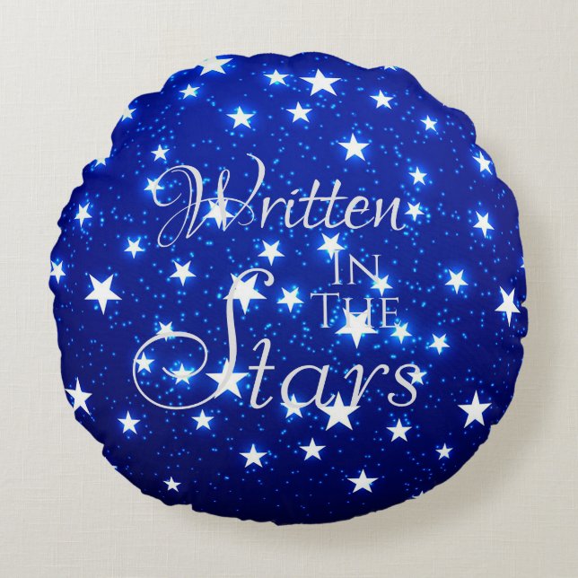 Blue Stargazer Round Cushion (Front)