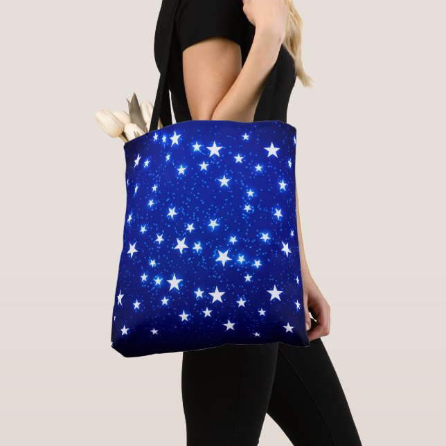Blue Stargazer Tote Bag (Close Up)