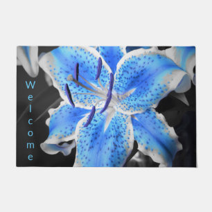 Blue Stargazer Welcome Mat