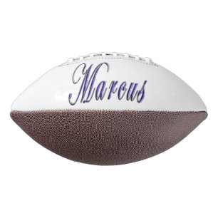 Blue Starry Marcus Name Logo, American Football