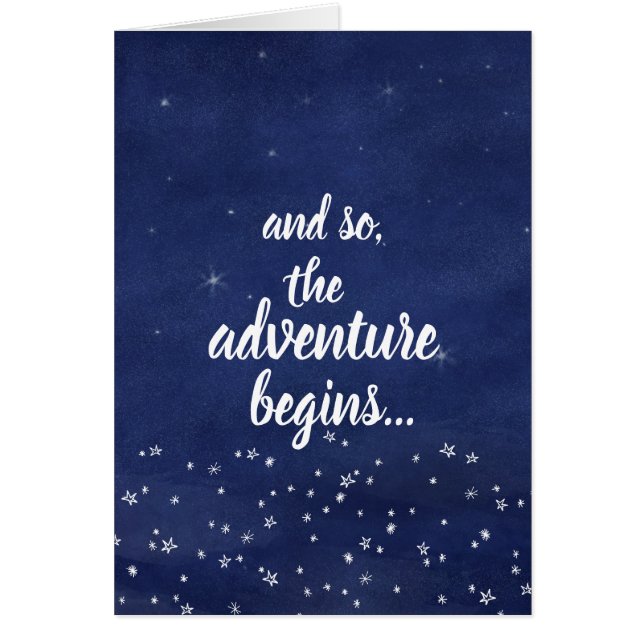 Blue Starry Night And So the Adventure Begins (Front)
