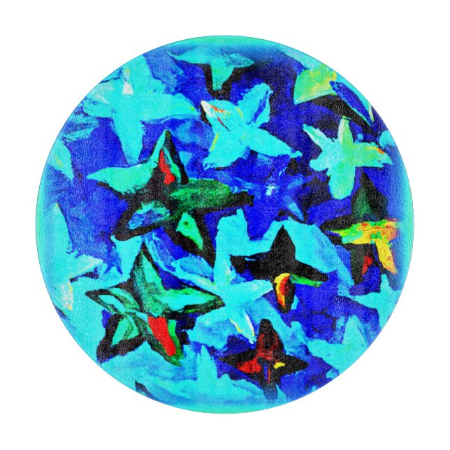 Blue Starry Night Sky. Buy Now Cutting Board (Front)