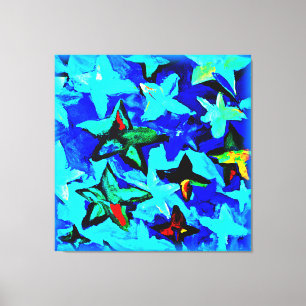 Blue Starry Night Sky. Buy Now Poster Canvas Print