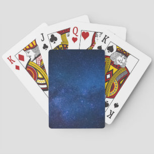 Blue starry night sky Zazzle_Growshop. Playing Cards