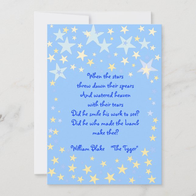 Blue Stars Baby Shower Invitation (Front)