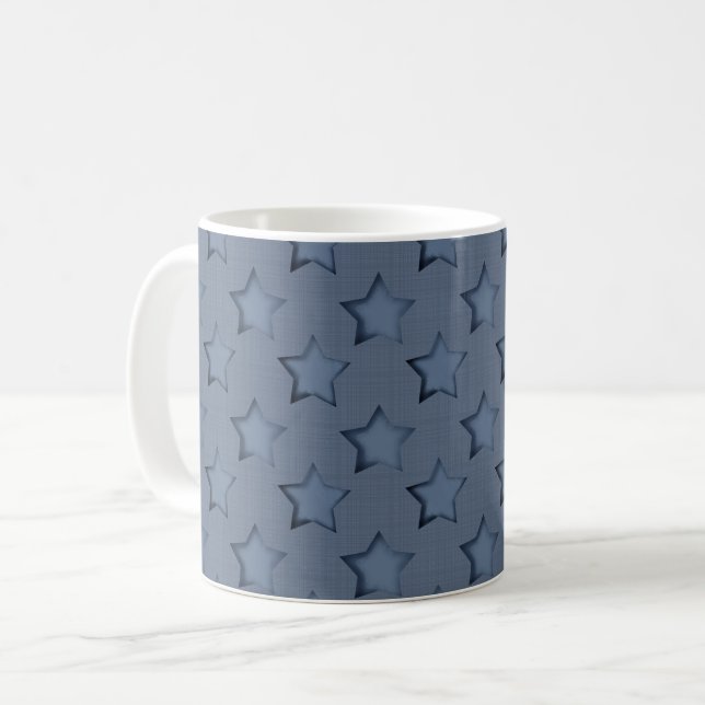 Blue stars coffee mug (Front Left)