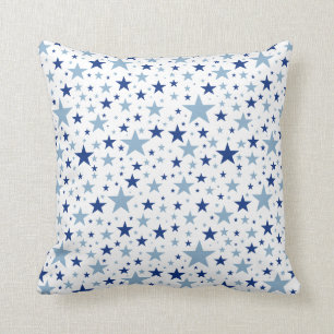 Blue Stars custom throw pillow