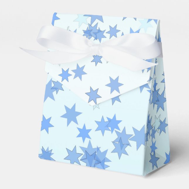 Blue Stars Design Favour Box (Front Side)