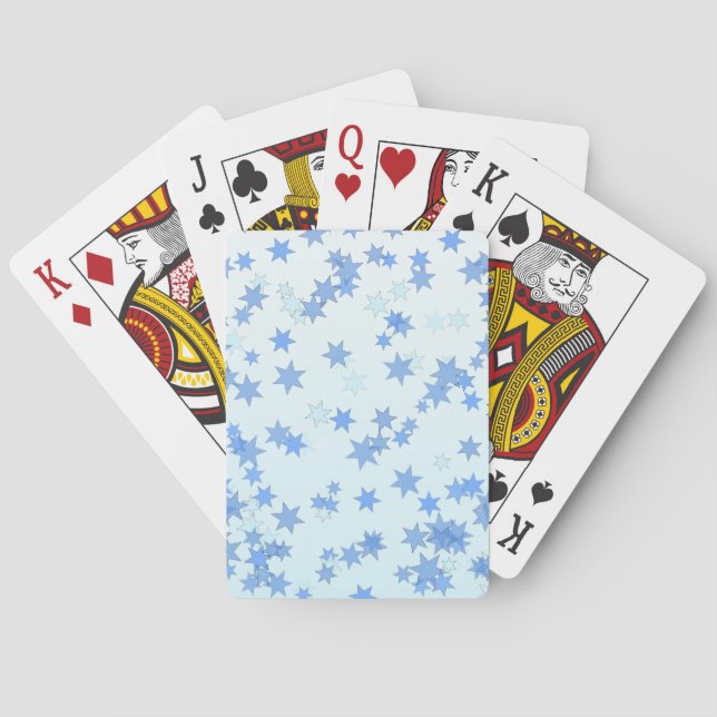 Blue Stars Design Playing Cards (Back)