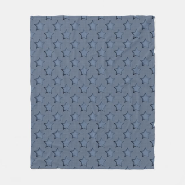 Blue stars fleece blanket (Front)
