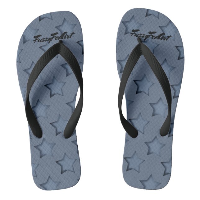 Blue stars flip flops (Footbed)