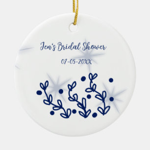 Blue stars leaves royal luxury bridal shower  ceramic tree decoration
