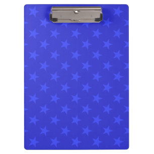 Blue stars pattern clipboard