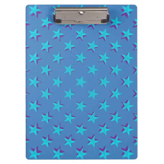 Blue stars pattern clipboard (Front)