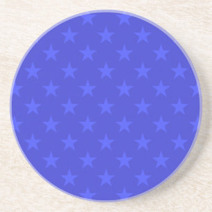 Blue stars pattern coaster