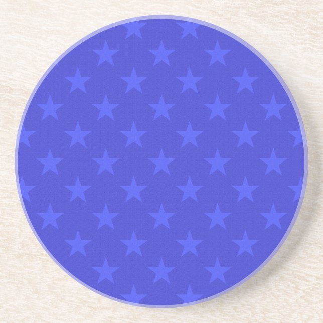 Blue stars pattern coaster (Front)