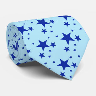 Blue Stars Pattern Tie