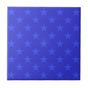 Blue stars pattern tile