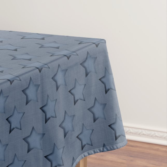 Blue stars tablecloth (In Situ)