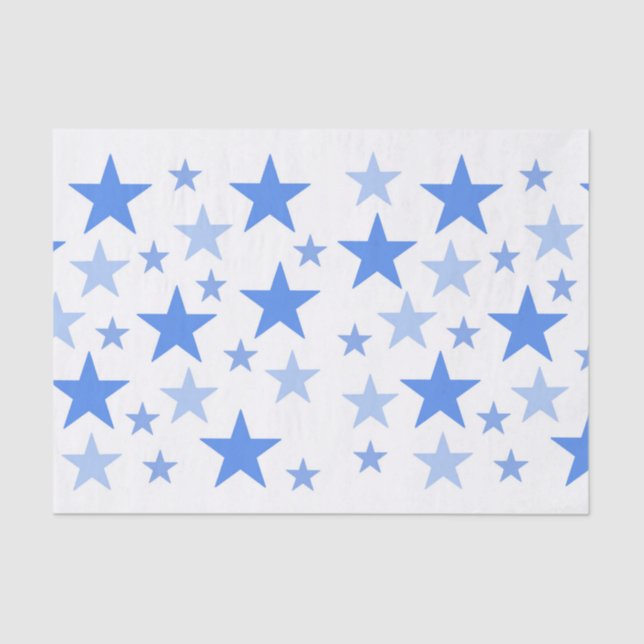 Blue Stars tissue paper (Front)