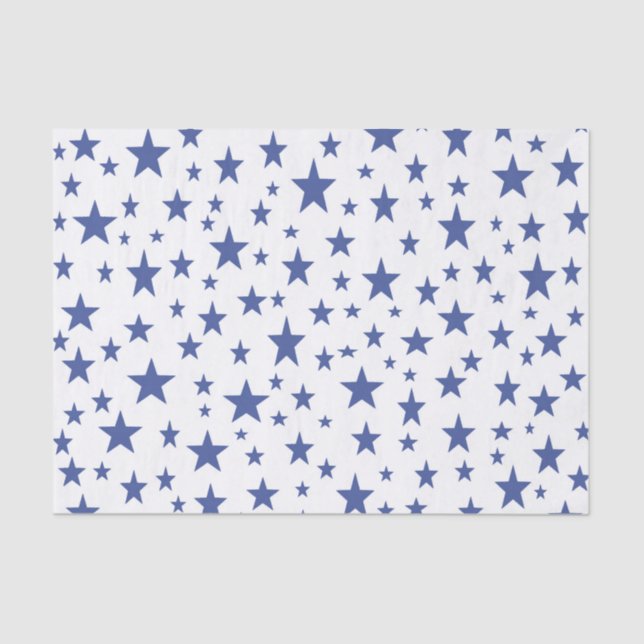Blue Stars Tissue Paper (Front)