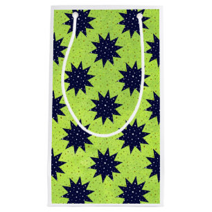 Blue stars & white stars & sparkly gold stars small gift bag