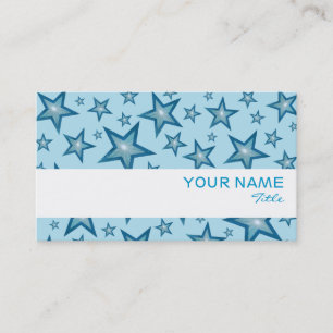 Blue Stars white stripe business card white back