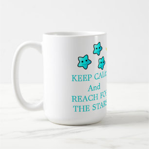 Blue Stars with Saying Coffee Mug