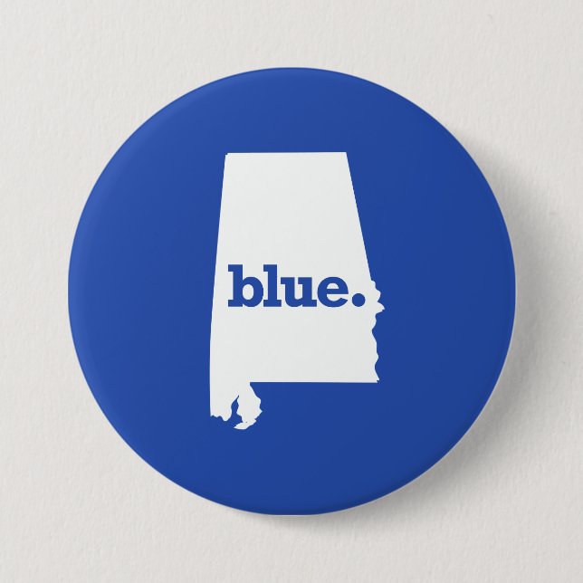 BLUE STATE ALABAMA 7.5 CM ROUND BADGE (Front)
