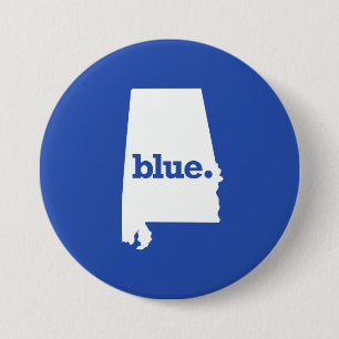 BLUE STATE ALABAMA 7.5 CM ROUND BADGE