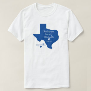 Blue State of Texas Family Reunion T-Shirt