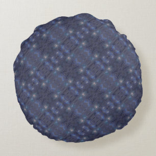 Blue Statement Two Round Cushion