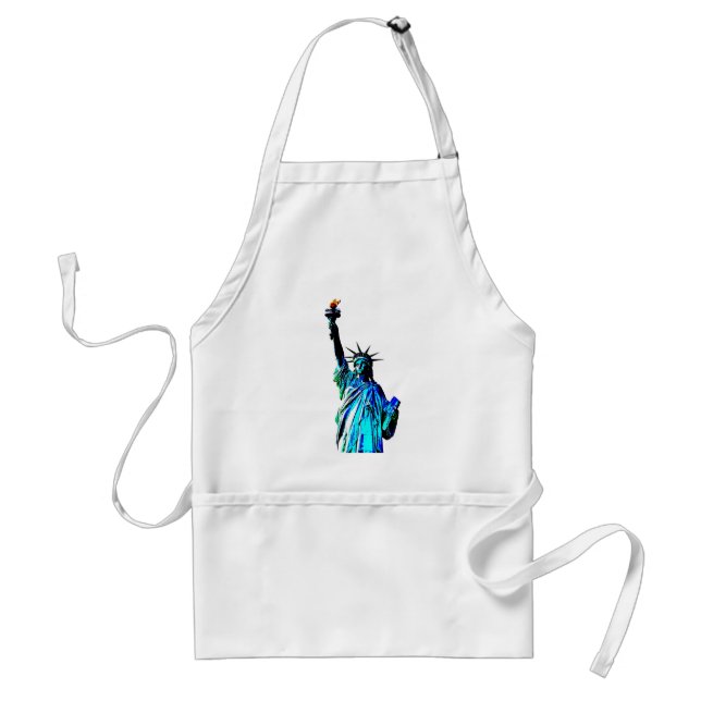 Blue Statue of Lady Liberty Standard Apron (Front)