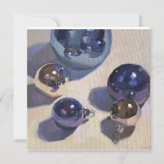 "Blue Steel" Flat square blank christmas card