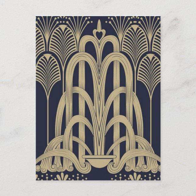 Blue Steel Fountain Post Card (Front)