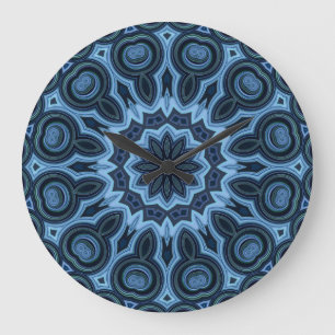blue steel large clock