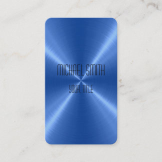 Blue Steel Metal Business Card