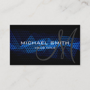 Blue Steel Metal Professional Business Card