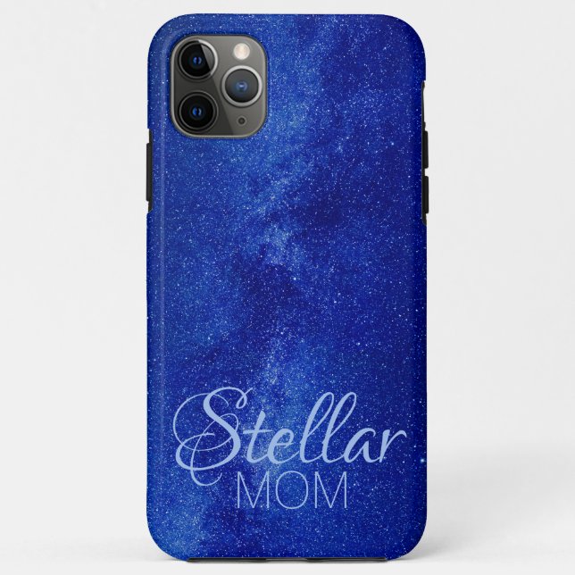 Blue Stellar Mum Case-Mate iPhone Case (Back)
