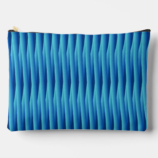 Blue sticks criss cross pattern  accessory pouch