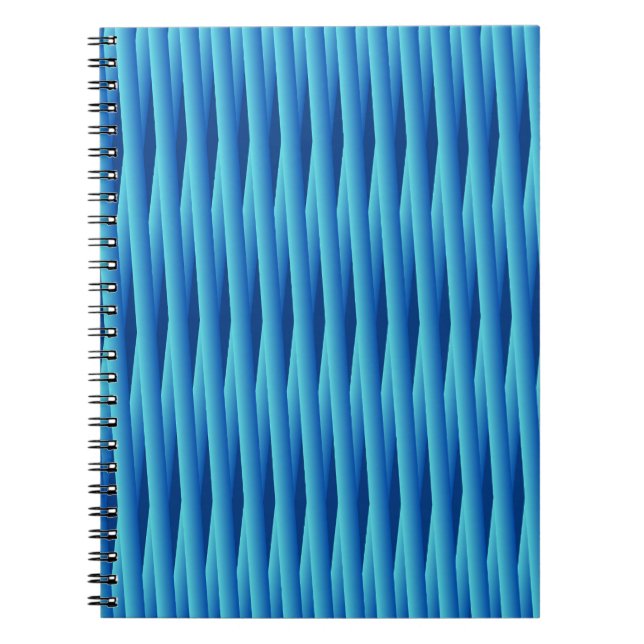Blue sticks criss cross pattern  notebook (Front)